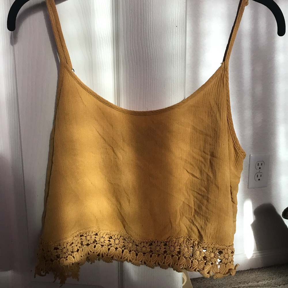 Mustard crop top